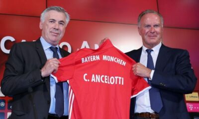 Carlo Ancelotti en su presentación como técnico del Bayern Munich