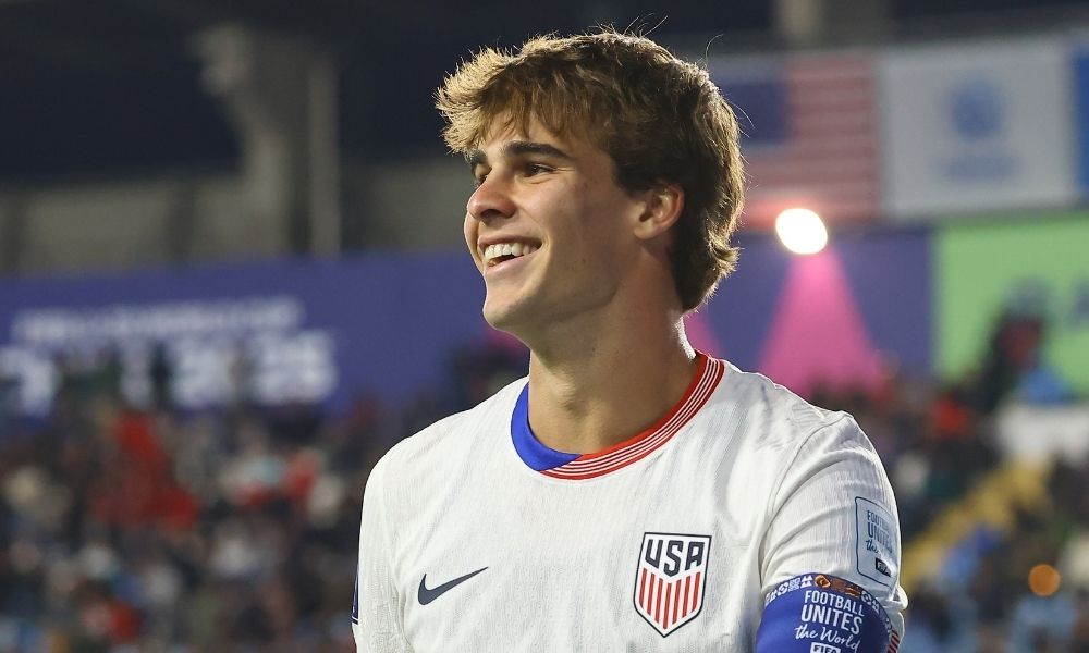 Benjamin Cremaschi celebra su hat-trick para USA Sub-20 en Mundial Chile 2025