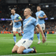 Erling Haaland, del Manchester City, celebra después de anotar el primer gol de su equipo durante el partido de la Fase de Liga de la UEFA Champions League 2025/26 (Jornada 1) entre el Manchester City y el SSC Napoli en el City of Manchester Stadium, el 18 de septiembre de 2025 en Manchester, Inglaterra. (Foto de Jan Kruger – UEFA/UEFA vía Getty Images).