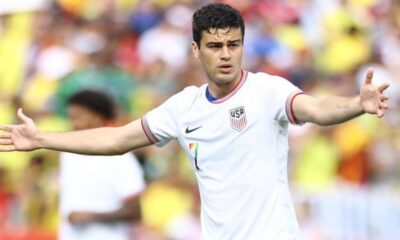 Gio Reyna con la camiseta de USMNT