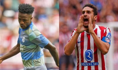 Vinicius (izq) y Koke (der) en derbi madrileño