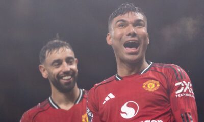 Casemiro celebra su gol contra Chelsea