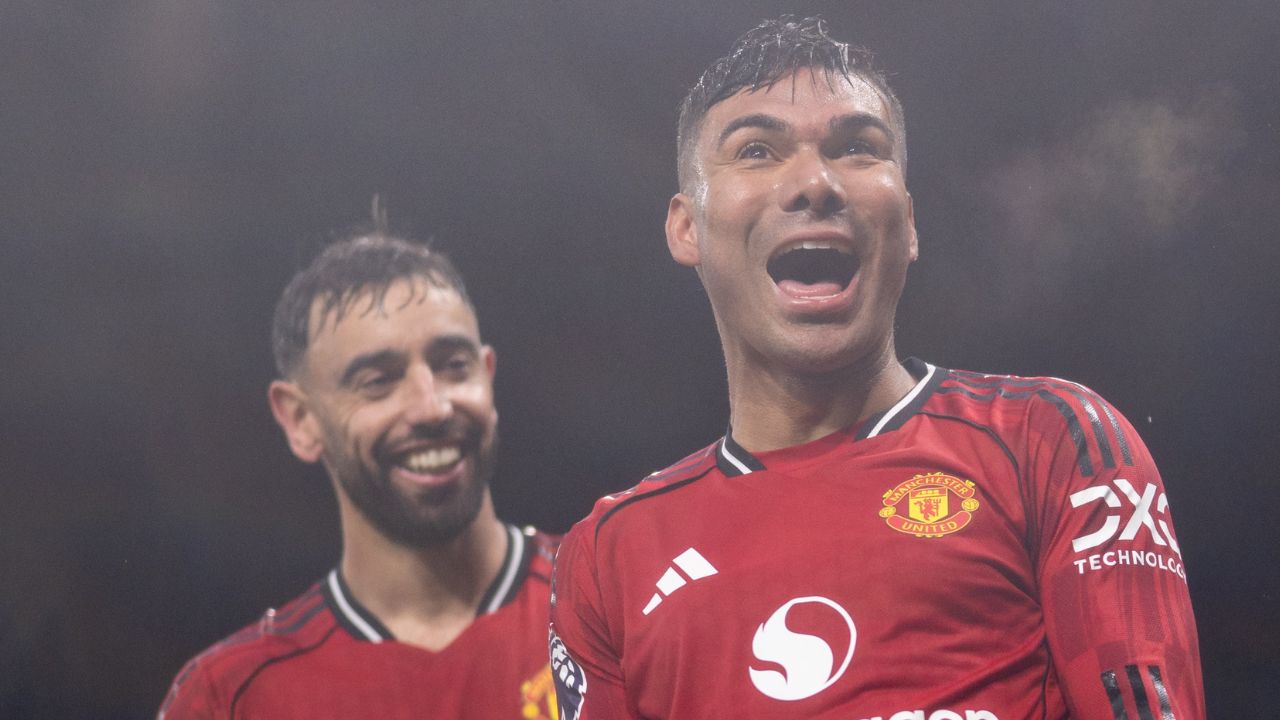 Casemiro celebra su gol contra Chelsea
