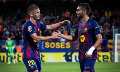 Dani Olmo felicita a Ferran Torres