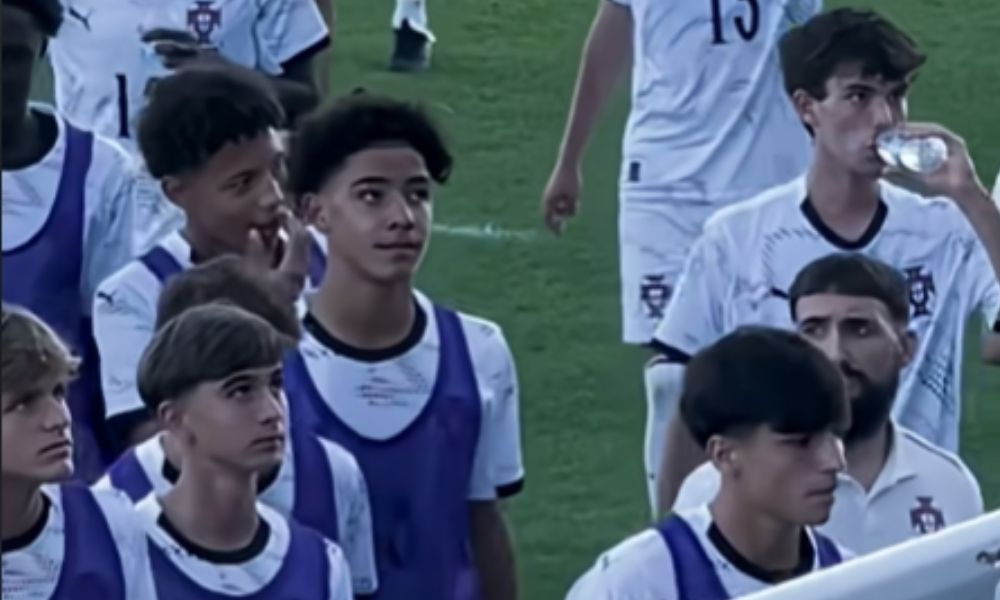 Cristiano Ronaldo Jr con la Selección de Portugal Sub 15