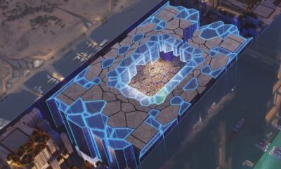 Neom estadio que estara en The Line para mundial 2034