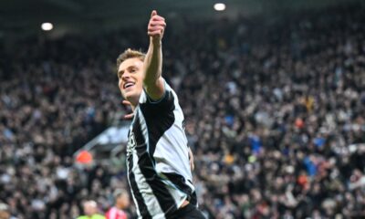 harvey barnes da victoria en champions 21 oct 2025
