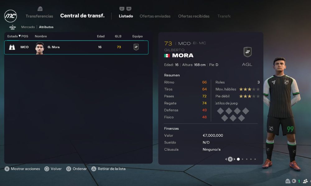 Gilberto Mora llega a EA Sports FC 26