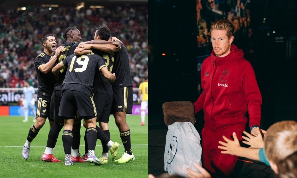 Selección Mexicana (izq) y Kevin De Bruyne, Belgica (der)