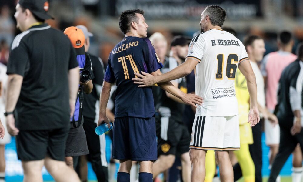 Hirving "Chucky" Lozano y Héctor Herrera se enfrentaron en la MLS. Foto cortesía: LA Galaxy.