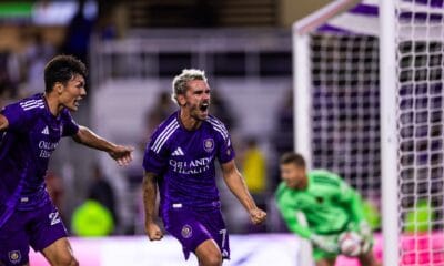 Antoine Griezmann anotó su primer doblete en la MLS. Foto cortesía: Orlando City SC.